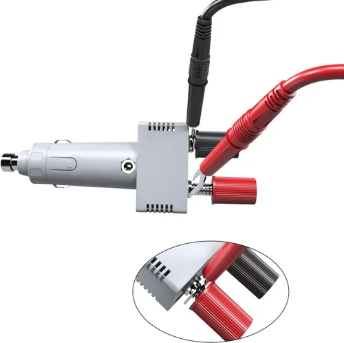 Vista 6 de Goupchn Enchufe de encendedor de cigarrillos macho a doble hembra de 0.157 in hembra adaptador de cargador de coche 12V 10A con cables