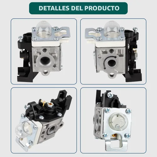 Vista 5 de Carburador para recortador ECHO GT225 GT225i GT225L PAS225 PE225 PPF225 SHC225 SRM225 SRM225U con kit de mantenimiento Repower y bujía de HUZTL