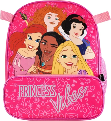 Vista 3 de Disney Conjunto de mochila y lonchera para niños Pink Princesses Rosado Mochilas tradicionales