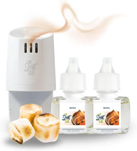 Vista 25 de Scent Fill Ambientador enchufable de sidra de manzana, repuestos de aceite perfumado, 2 recambios + difusor