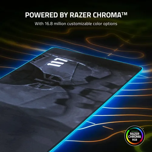 Vista 2 de Razer Goliathus - Alfombrilla de mouse para juegos Chroma extendida iluminación RGB personalizable material de tela suave control equilibrado