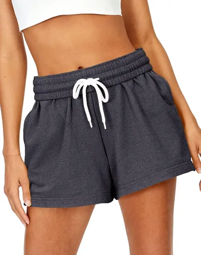 Vista 3 de AUTOMET - Pantalones cortos para mujer, pantalones cortos, casuales, de cintura alta y deportivos para el verano, pantalones cortos cómodos