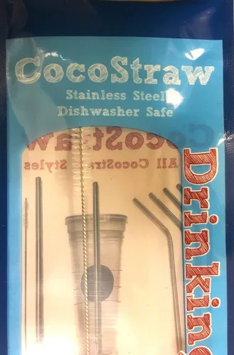 Vista 5 de CocoStraw - Cepillo limpiador de tuberías para vidrio, humo, limpiador resistente con mango de acero inoxidable