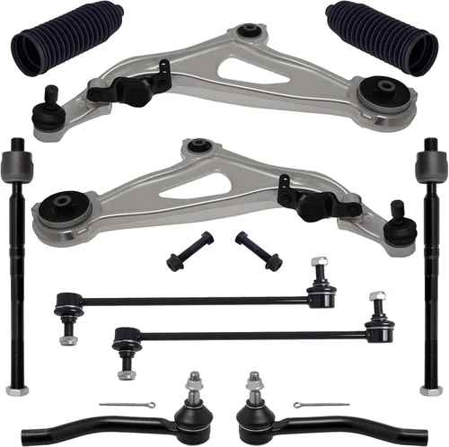 Vista 9 de TUCAREST 2 piezas K620354 K620355 izquierda derecha delantera inferior brazo de control y conjunto de rótula compatible con 2000-2003 Ni-ssan