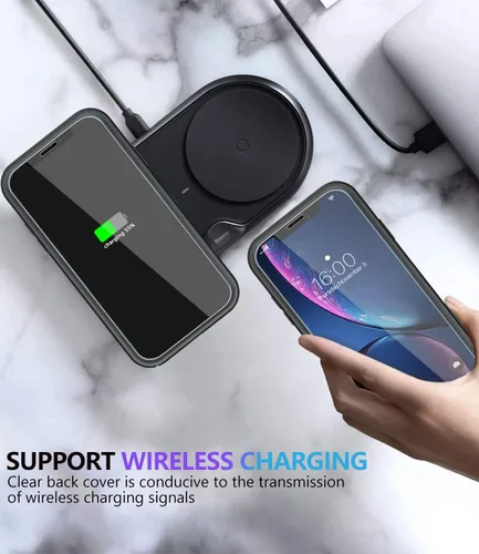 Vista 7 de Diverbox Funda para iPhone XR [Protector de Pantalla de Vidrio Templado] [A Prueba de Golpes] [A Prueba de Caídas] Funda de Teléfono de Protección