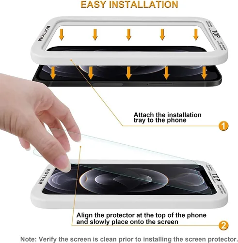 Vista 2 de Supershieldz (2 unidades) Diseñado para iPhone 14 Plus (6.7 pulgadas) + protector de pantalla de vidrio templado para lente de cámara