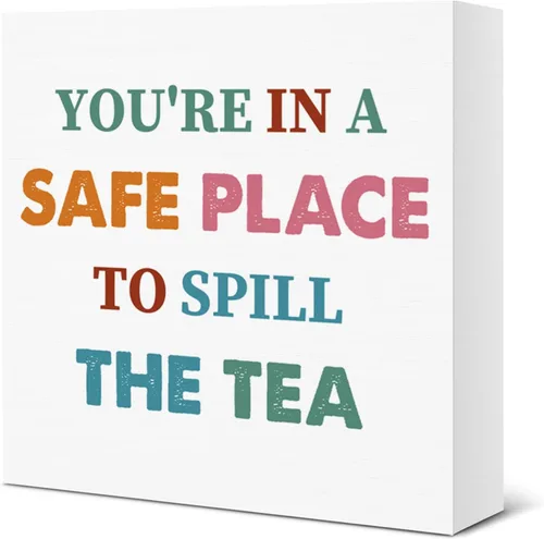 Vista 10 de Inspirational Quote Wooden Box Sign Desk Decor for Home Office Shelf Beautiful