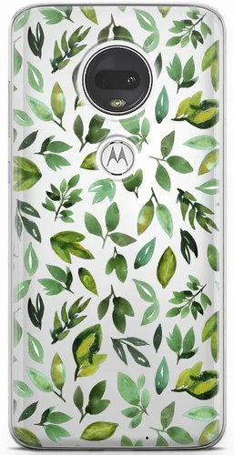 Vista 6 de Mertak Funda de teléfono compatible con Motorola Edge + Moto G9 G8 Plus G7 Play Power Z4 Slim Light Design Cover Tropical Abstract Girls Flamingo