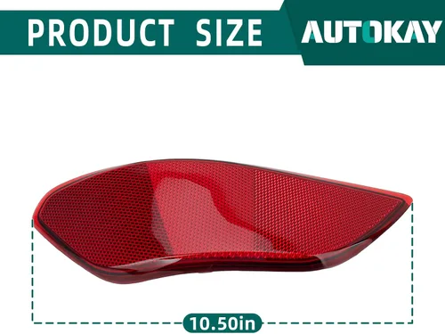 Vista 3 de AUTOKAY Reflector De Moldura De Parachoques Trasero Derecho Se Ajuste Para Porsche Cayenne 2011-2014# 95863110600 - Rojo