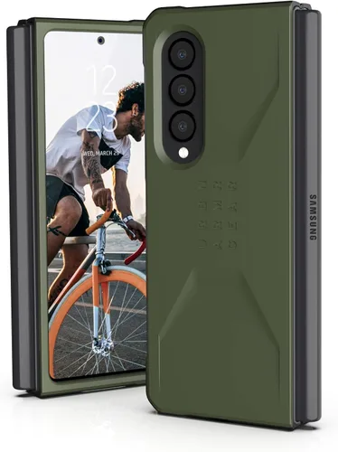 Vista 10 de URBAN ARMOR GEAR UAG - Funda protectora para Samsung Galaxy Z Fold3 5G (2021), diseño civil, elegante, ultrafina, absorbente de golpes, color negro