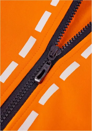Vista 6 de DAZCOS Chaqueta de cosplay de anime para mujer sudadera con capucha de muslo largo naranja para Halloween Naranja