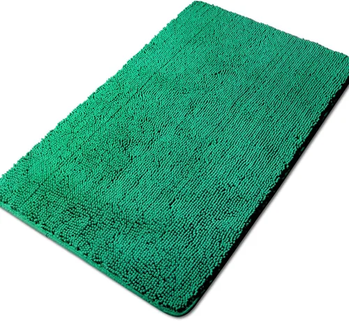 Vista 133 de Yeaban Alfombra de pasillo de baño de 24 x 72 pulgadas, antideslizante, alfombra de baño larga de felpilla gruesa, absorbente y lavable, alfombra