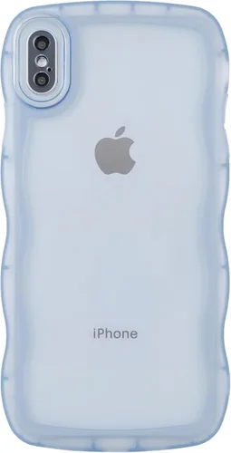 Vista 52 de SKYLMW Funda compatible con iPhone 12 Pro, diseño de ondas rizadas kawaii, borde chapado de lujo, elegante parte trasera transparente brillante, TPU