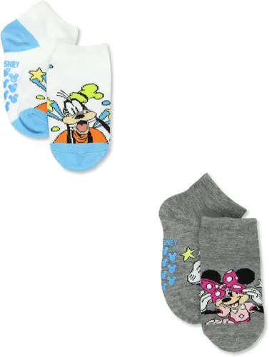 Vista 4 de Mickey Mouse Minnie Pluto Donald Duck - Paquete de 6 calcetines con agarre para niños pequeños