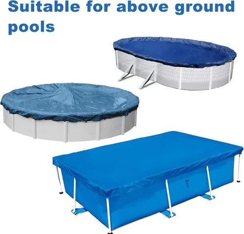Vista 5 de Cable de cubierta para piscina, cable de 131 CW de 131 pies y cabrestante resistente para invierno, seguro sobre el suelo, cubierta de piscina