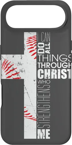 Vista 27 de Baseball Phone Case Christian Bible Verse Philippians 4:13 Case for iPhone 17