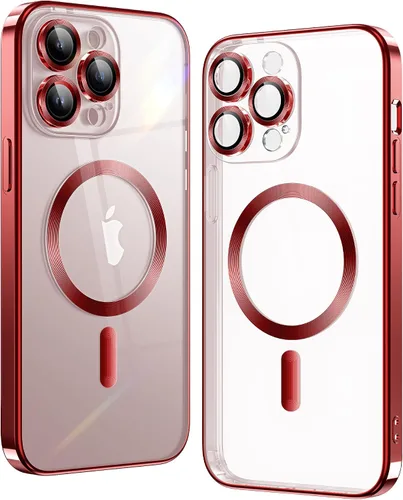 Vista 17 de Matallic - Funda transparente brillante para iPhone 11, compatible con Magsafe con protección completa de cámara chapada