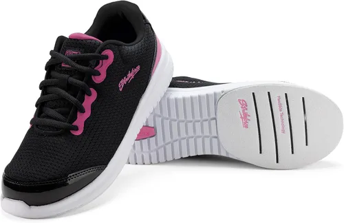 Vista 9 de KR Strikeforce Glitz - Zapatillas de boliche atléticas para mujer, para diestros o zurdos Negro/Azul
