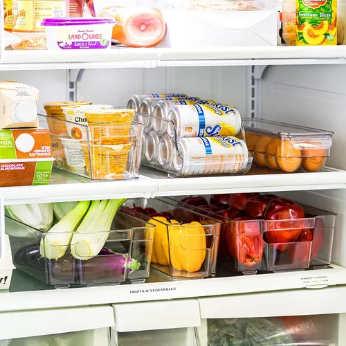 Vista 2 de Sorbus - Contenedores para refrigerador y congelador, organizador de refrigerador, contenedores de almacenamiento de alimentos apilables