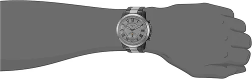 Vista 6 de Fossil Reloj inteligente híbrido Q Grant humo acero inoxidable, talla única , Gris humo