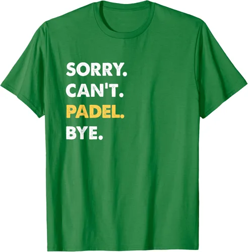 Vista 4 de Sorry Can't Padel Bye Funny Camiseta de Padel, Negro