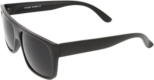 Vista 3 de zeroUV Gafas de sol rectangulares estilo Eazy E estilo retro con parte superior plana, 2.244 in