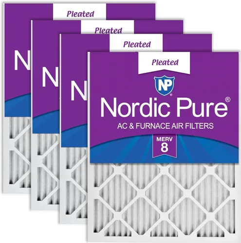 Vista 112 de Nordic Pure 20x20x1 (Tamaño real: 19 1/2 x 19 1/2 x 3/4) Filtros de aire para caldera/aire acondicionado Poly Green MERV 6 – Reduce el polvo