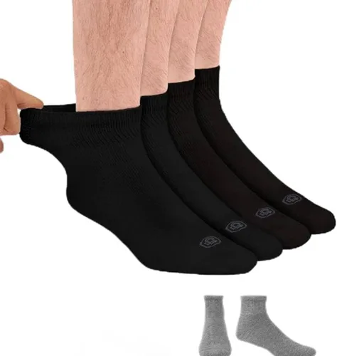 Vista 9 de Calcetines para diabéticos Doctor's Choice para hombre, calcetines sin costuras con parte superior sin uniones, 4 pares, talla grande 9-12 y XL 13-15