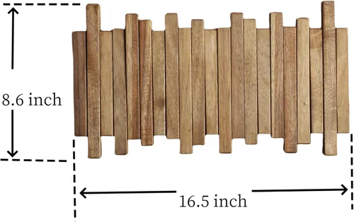 Vista 5 de Perchero de Piano de Madera Natural Montado en la Pared Perchero de Pared Gancho de Pared Abatible con 5 Ganchos Gancho de Pared para Entrada