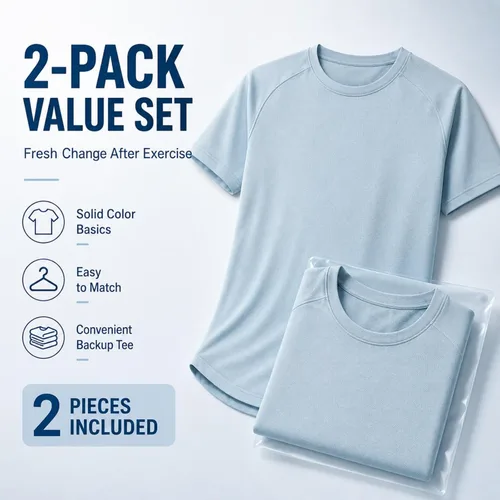 Vista 6 de Morbuy Paquete de 2 camisetas de entrenamiento para hombre de secado rápido Marrón oscuro