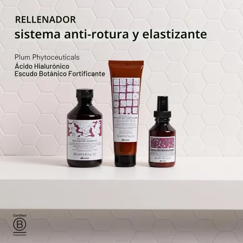 Vista 6 de Davines Naturaltech Champú REPLUMPING, limpieza suave para añadir hidratación, elasticidad y protección, añade plenitud, 8.45 onzas líquidas