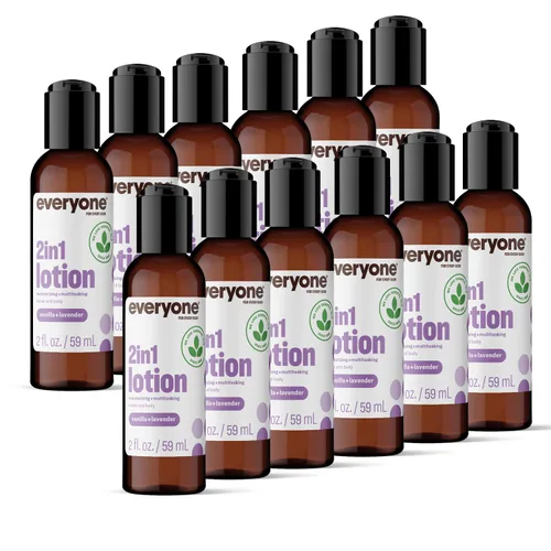 Vista 8 de Everyone Loción 2-en-1 para manos/cuerpo, 8 onzas (paquete de 2) cítricos y menta hecha con aceites esenciales para hombres y mujeres