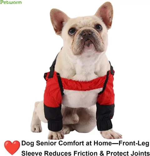 Vista 4 de PetWarm Mangas para patas delanteras para perros, impermeable, protector