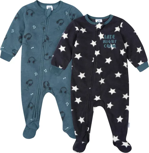 Vista 9 de Gerber Paquete de 2 pijamas de forro polar resistentes al fuego para bebés niños