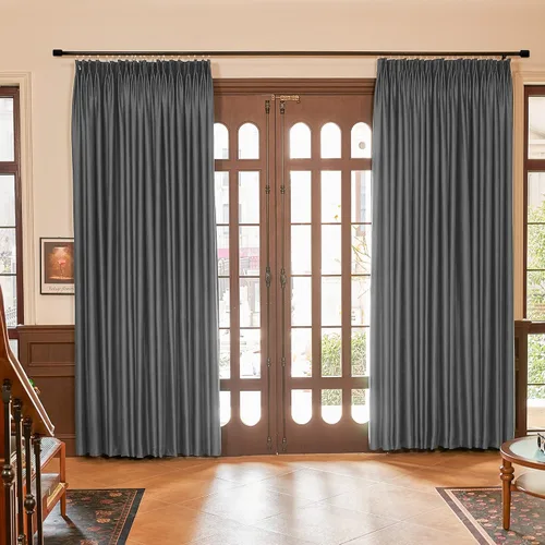 Vista 17 de HUTO Cortinas Plisadas de Pinzas Opacas con Aislamiento Térmico para Oscurecer la Habitación, Panel de Tratamiento de Ventana para Sala de Estar