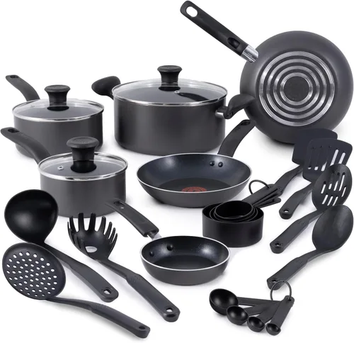 Vista 8 de T-Fal Initiatives Juego de 2 piezas de sartén antiadherente, 8.5, 10 pulgadas, apto para horno y asador hasta 350F, juego de utensilios de cocina