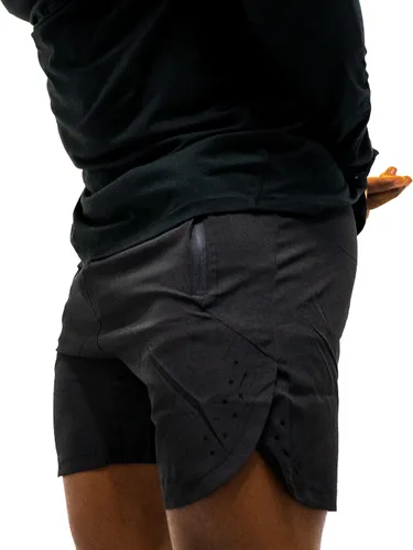 Vista 2 de SHBA Movement Men's 7" Stretch Fitted Workout Shorts - Lightweight Training Running Gym Pants with Pockets