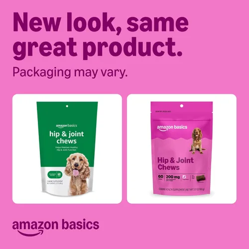 Vista 2 de Amazon Basics Suplemento diario masticable para cadera y articulaciones para perros con glucosamina, MSM y vitamina C, sabor a pato, 60