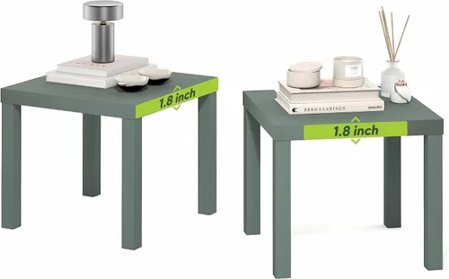 Vista 15 de Furinno Mesa auxiliar pequeña, cuadrada, roble