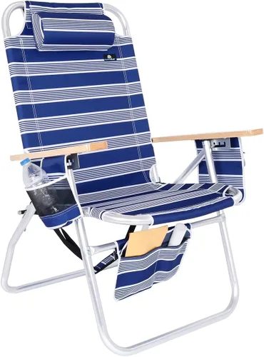 Vista 13 de Silla de playa Big Jumbo de aluminio, extra grande, resiste hasta 500 libras