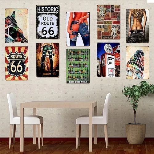 Vista 4 de Cartel de metal con diseño de Margarita con receta de cóctel vintage, 8 x 12 pulgadas, arte retro, para el hogar, bar, pub, garaje, tienda
