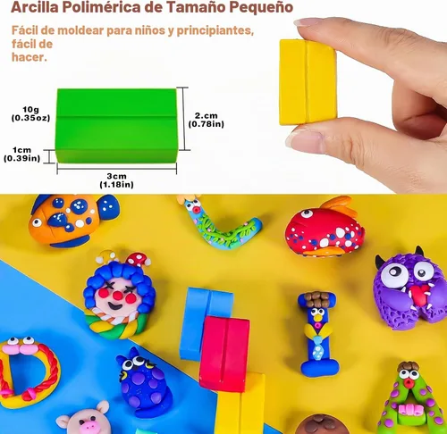 Vista 3 de CiaraQ - Kit de arcilla polimérica, juego de arcilla para modelar 100