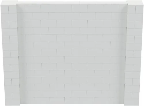 Vista 171 de EverBlock Kit de pared de 5 x 4 pies Bloques de construcción modulares Sistema de pared para edificios, pantallas y estructuras Divisor