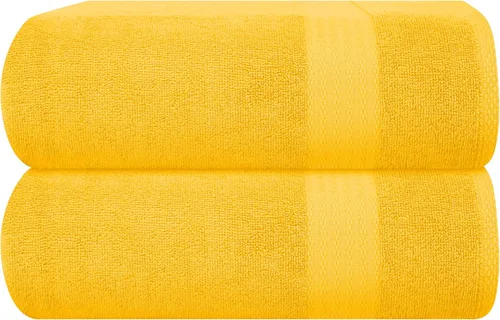 Vista 20 de GLAMBURG Juego de 2 Sábanas de Baño Extra Grandes de Algodón Premium de 700 GSM - 100% Algodón Peinado - 2 Sábanas de Baño 35x70 pulgadas - Calidad