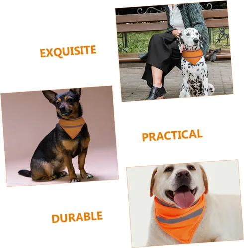 Vista 3 de Toalla triangular para mascotas, babero de seguridad para perro, bufanda reflectante para cachorro, bufanda reflectante para perro, bandana