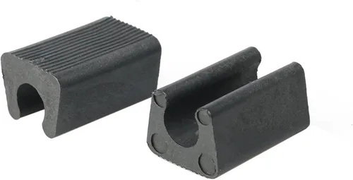 Vista 3 de uxcell Pies de muebles de plástico en forma de rectángulo antideslizante patas de silla Punta 12pcs Negro