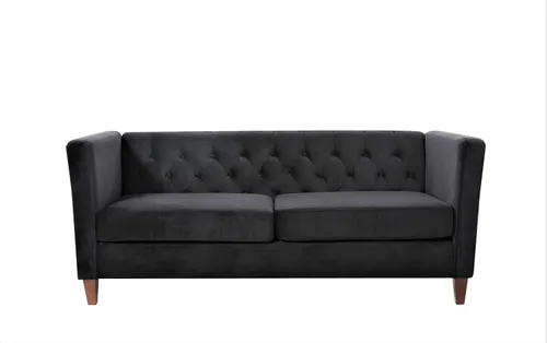 Vista 29 de Container Furniture Direct Muebles clásicos con capitoné y modernos para sala de estar, sofá universitario con relleno, cómodo sofá biplaza de Gris