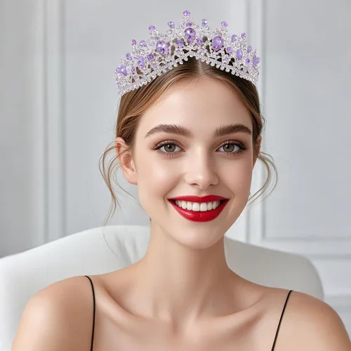Vista 2 de Kamirola - Corona de reina y tiara corona de princesa para mujeres y niñas, diademas de cristal para novias, disfraces góticos de Halloween