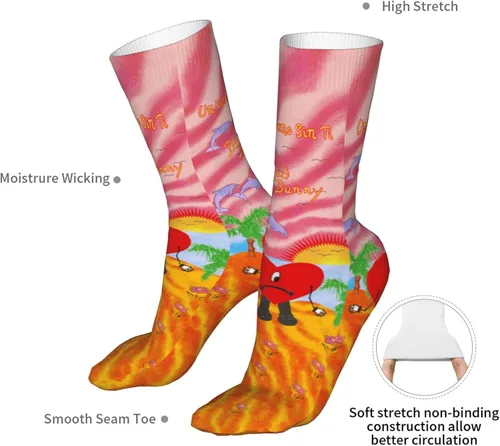 Vista 9 de HREFZCI Singer Socks Gift Socks For Men Women Heart Decorations