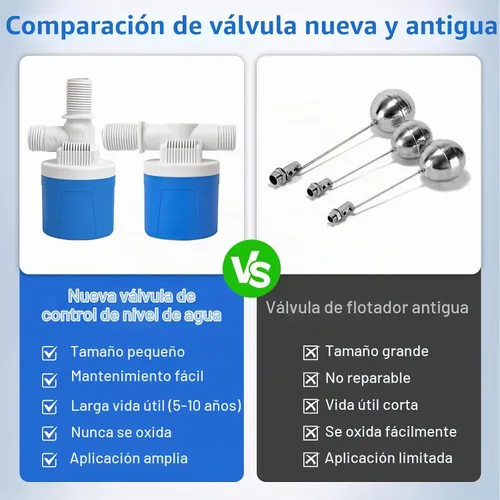 Vista 4 de Paquete de 2 válvulas de flotador de agua de 1 "para tanque de agua a